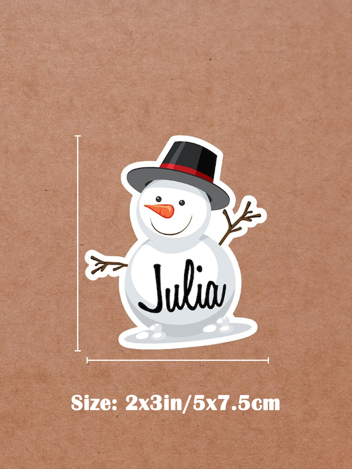 Personalized Snowman Christmas Gift Stickers